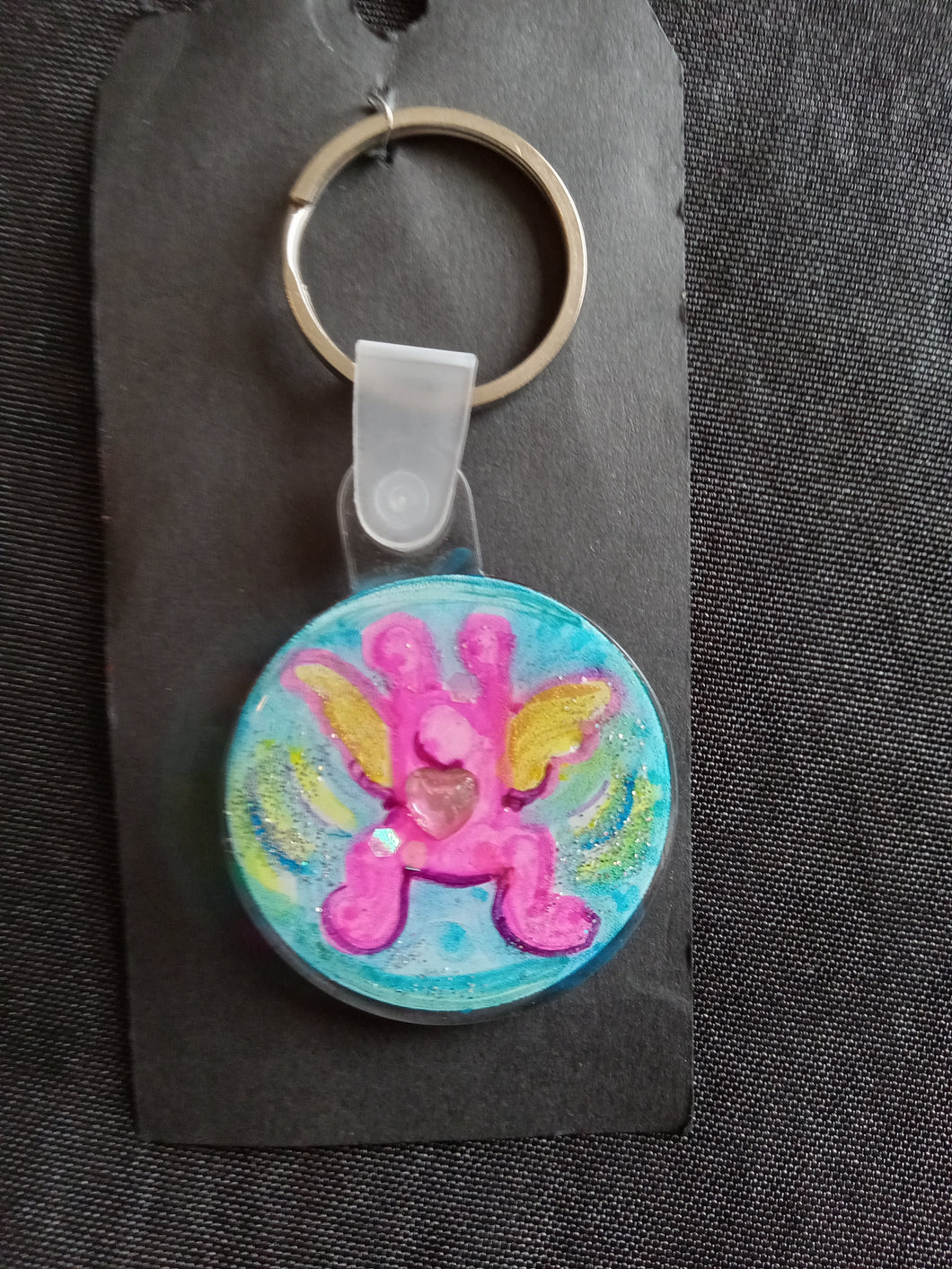 Keychain Hand painted/ Resined By Spy Artvictim  (Free shipping)