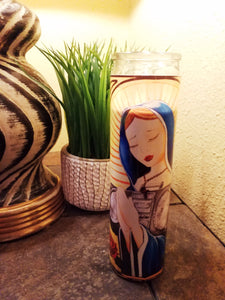 Like a virgin prayer candle Black wax by Spy Artvictim