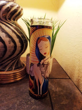 Load image into Gallery viewer, Like a virgin prayer candle Black wax by Spy Artvictim