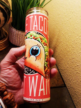 Load image into Gallery viewer, Make Taco&#39;s not War prayer candle pink wax