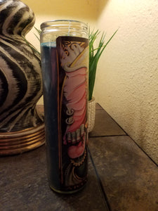 Ganesha and friend  prayer candle tourqouis wax