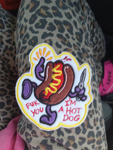 Fuk you I'm a hot dog patch