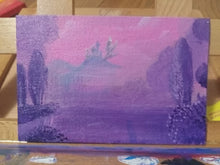 Load image into Gallery viewer, $10 acrylic Painting  Purple dragon trial