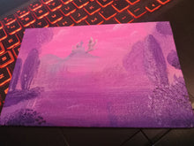 Load image into Gallery viewer, $10 acrylic Painting  Purple dragon trial