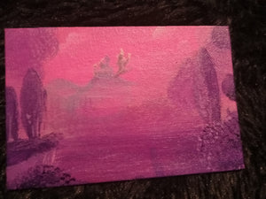 $10 acrylic Painting  Purple dragon trial