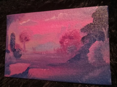 $10 acrylic Painting  Purple dragon trial 2