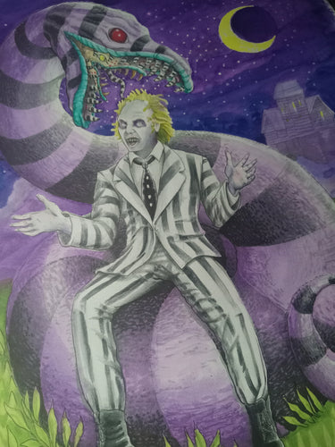 Beetlejuice and Minion artwork