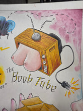 Load image into Gallery viewer, boobtube adult themed tattoo flash Marker art by B Spy Artvictim
