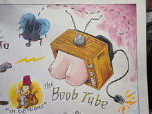 Load image into Gallery viewer, boobtube adult themed tattoo flash Marker art by B Spy Artvictim