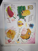 Load image into Gallery viewer, boobtube adult themed tattoo flash Marker art by B Spy Artvictim