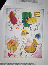 Load image into Gallery viewer, boobtube adult themed tattoo flash Marker art by B Spy Artvictim
