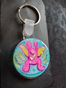 Keychain Hand painted/ Resined By Spy Artvictim  (Free shipping)