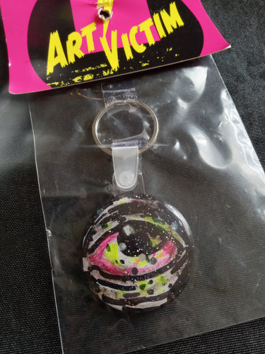 Keychain Hand painted/ Resined By Spy Artvictim  (Free shipping)
