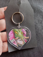 Load image into Gallery viewer, Heart Keychain prototype. assembled and Resined By Spy Artvictim  (Free shipping)