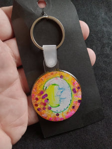 Keychain Hand painted/ Resined By Spy Artvictim  (Free shipping)