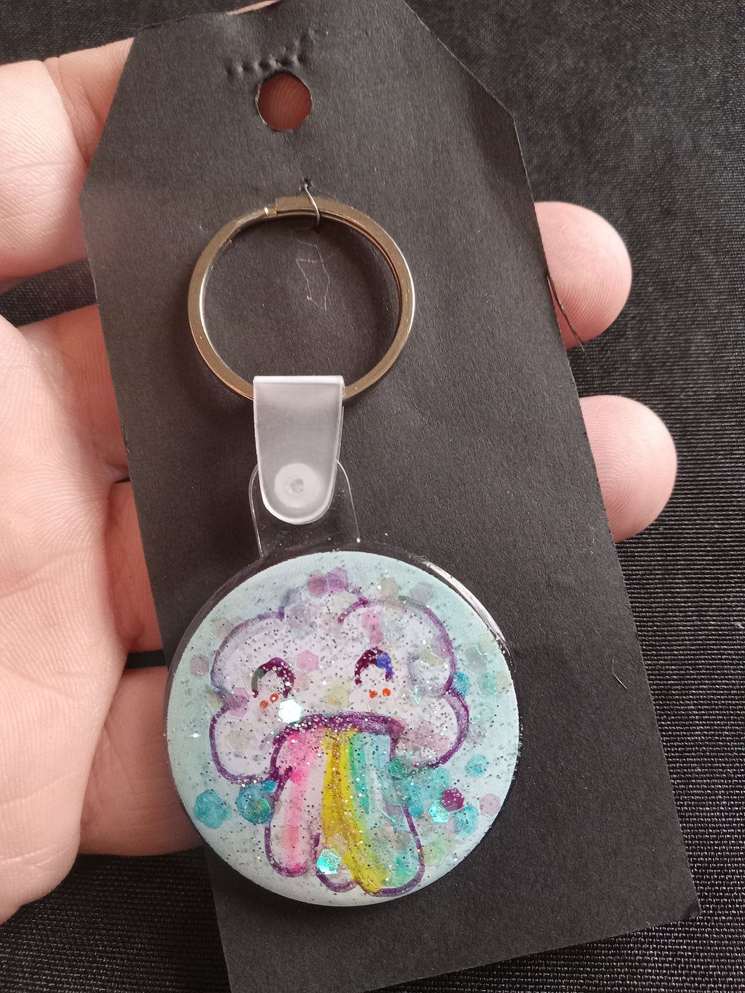 Keychain Hand painted/ Resined By Spy Artvictim  (Free shipping)