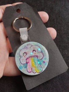 Keychain Hand painted/ Resined By Spy Artvictim  (Free shipping)