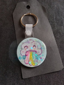 Keychain Hand painted/ Resined By Spy Artvictim  (Free shipping)