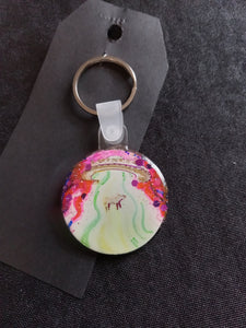 Keychain Hand painted/ Resined By Spy Artvictim  (Free shipping)