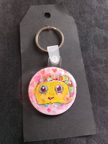 Keychain Hand painted/ Resined By Spy Artvictim  (Free shipping)