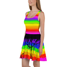 Load image into Gallery viewer, Rainbow Drip Skater Dress by ArtVictim