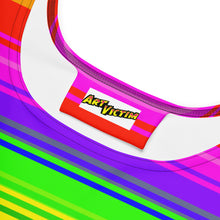 Load image into Gallery viewer, Rainbow Drip Skater Dress by ArtVictim