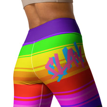 Load image into Gallery viewer, Rainbow Super Striped SLay Yoga Leggings By ArtVictim