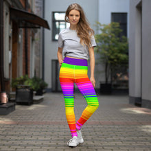 Load image into Gallery viewer, Rainbow Super Striped SLay Yoga Leggings By ArtVictim