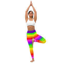 Load image into Gallery viewer, Rainbow Super Striped SLay Yoga Leggings By ArtVictim