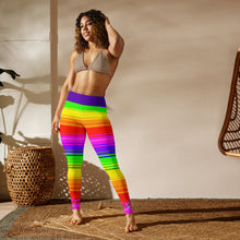 Load image into Gallery viewer, Rainbow Super Striped SLay Yoga Leggings By ArtVictim