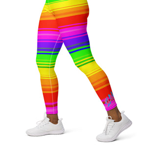 Rainbow Super Striped SLay Yoga Leggings By ArtVictim