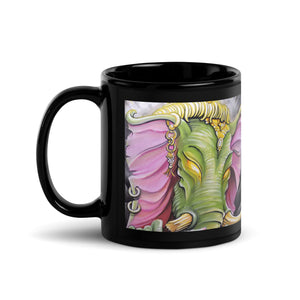 Ganesha Black Glossy Mug