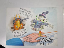 Load image into Gallery viewer, A atatto Flash STyle heet of Artwork Drawn by SPy ArtVictim of "howls Moving Castle themed Artworks "
