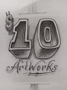 The Original 10 Dolla ArtWorks ArtWork  itself ! By Spy ArtVictim