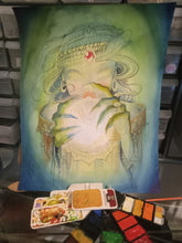 Load image into Gallery viewer, Gypsy Fortune Teller watercolor by artist Spy