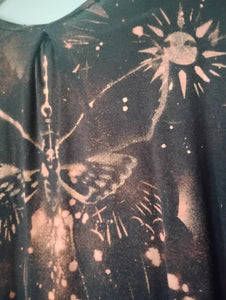 Bleached Moth sun n moon on Backside Shirt by BrandyJean
