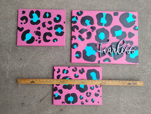 Fearless "cheetah" print paintings