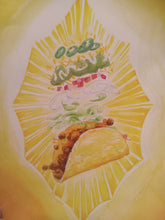 Load image into Gallery viewer, The taco watercolor painting by Spy.