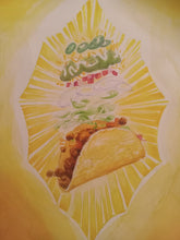 Load image into Gallery viewer, The taco watercolor painting by Spy.