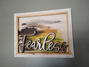 Fearless art painted and multimedia canvas
