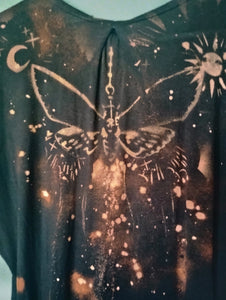 Bleached Moth sun n moon on Backside Shirt by BrandyJean