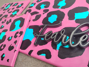Fearless "cheetah" print paintings