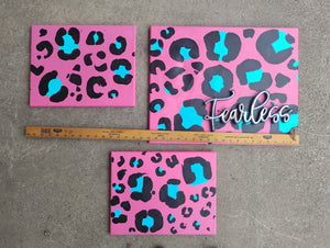 Fearless "cheetah" print paintings
