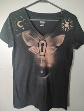 Load image into Gallery viewer, Bleached keyhole sun n moon Shirt by BrandyJean