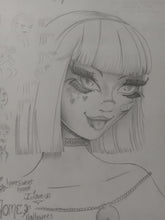 Load image into Gallery viewer, Winks . Original pencil drawing by Spy Artvictim