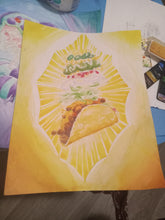 Load image into Gallery viewer, The taco watercolor painting by Spy.