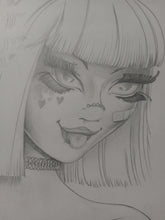 Load image into Gallery viewer, Winks . Original pencil drawing by Spy Artvictim