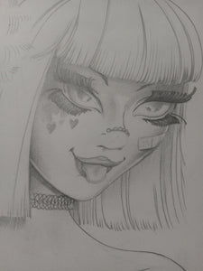 Winks . Original pencil drawing by Spy Artvictim