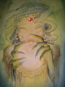 Gypsy Fortune Teller watercolor by artist Spy