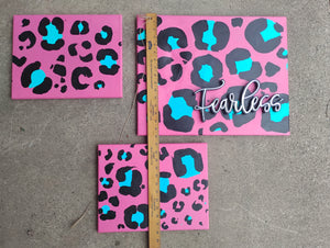 Fearless "cheetah" print paintings